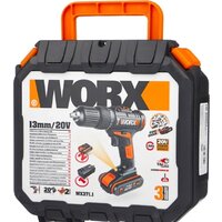 Ударная дрель-шуруповерт Worx WX371.1 (с 2-мя АКБ, кейс) - Превью изображения №2 — Интернет-магазин ПроЗаказ
