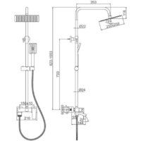 Душевая система  Ledeme L2478 - Превью изображения №2 — Интернет-магазин ПроЗаказ