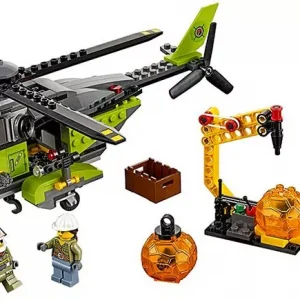 Конструктор Lego City 60123 Грузовой вертолёт исследователей вулканов