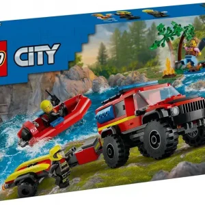 Конструктор Lego City 60412 Пожарная машина 4х4 со спасательным катером