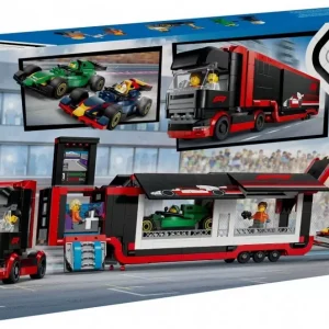 Конструктор Lego City 60445 Грузовик F1 с болидами RB20 и AMR24 F1